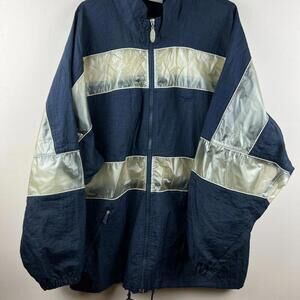 Vintage 90’s Hip Hop Style Reebok Windbreaker Jacket Full Zip Size XL Nylon